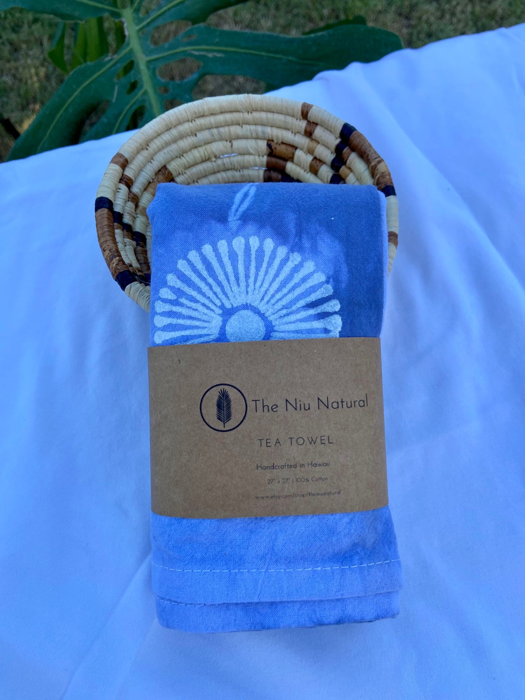 Sea Urchin Organic Cotton Tea Towel Etsy