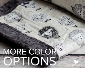 Custom Weighted Blanket for Adult or Teen, Lead-Free Glass Microbeads (PATTERN: Embossed Minky & Counting Sheep)