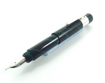 Green Swirl Ebonite - Volt Model - Custom Fountain Pen