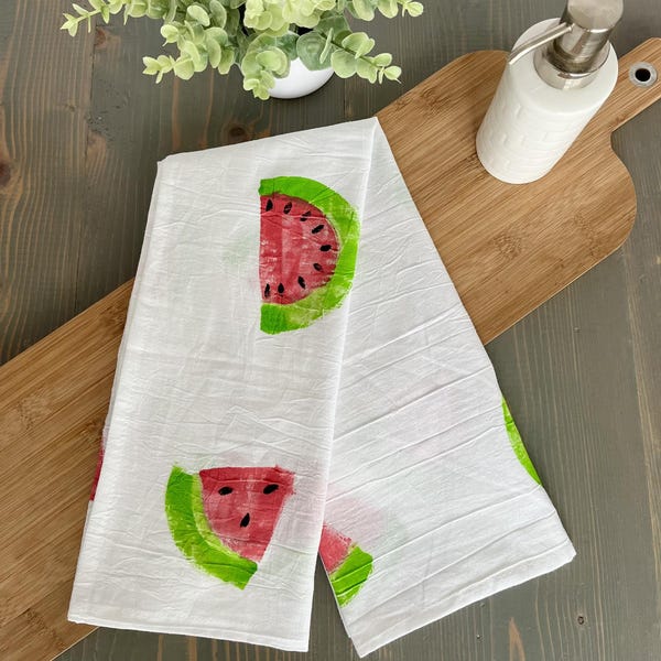 Wassermelone Geschirrtuch | Geschirrtuch aus 100% Baumwolle