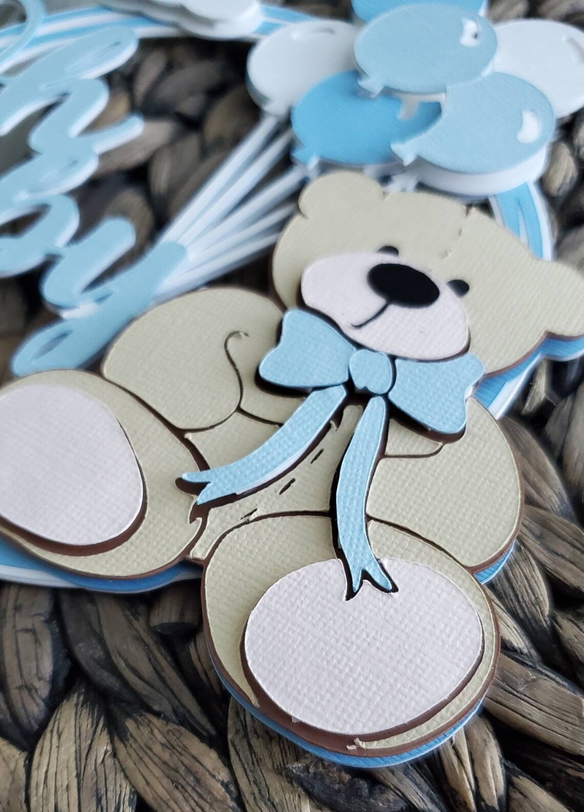 Teddy Bear Baby Shower Cake Topper - Etsy