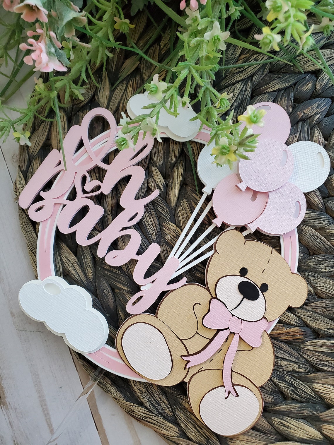 Teddy Bear Baby Shower Cake Topper - Etsy