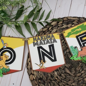 Lion king high chair banner, Jungle birthday, Boys 1st birthday