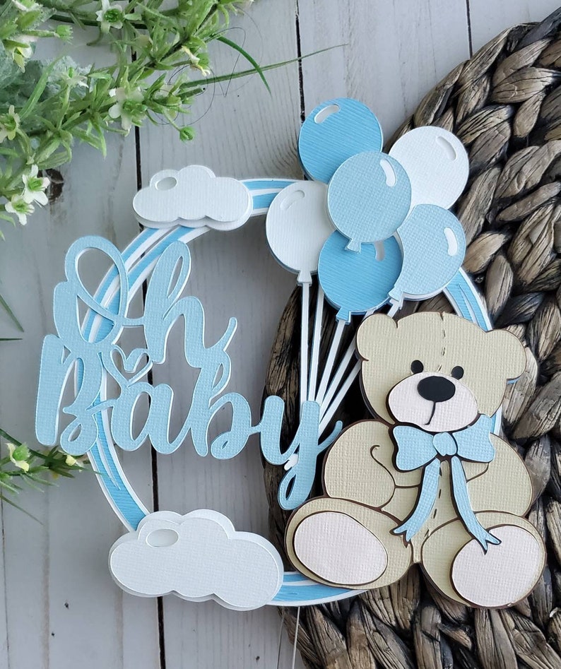 Teddy Bear Baby Shower Cake Topper - Etsy