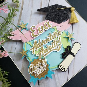 Graduation cake topper, Graduation party decorations, Custom graduation cake topper