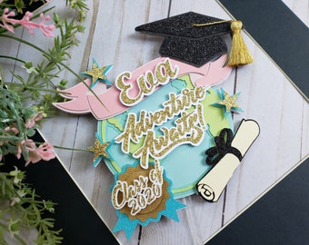 Graduation cake topper, Graduation party decorations, Custom graduation cake topper