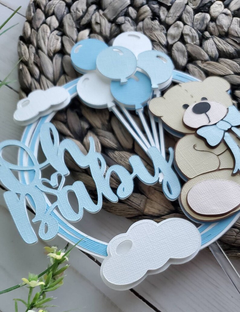Teddy Bear Baby Shower Cake Topper - Etsy