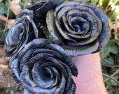 Hand Forged Steel Rose / Black Rose