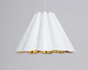 Duzy handmade white fabric and acrylic pleated pendant lighting ,custom made，110-240V/50-60Hz