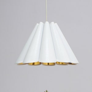 Duzy handmade white fabric and acrylic pleated pendant lighting ,custom made，110-240V/50-60Hz