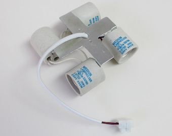 4 Ceramic E27 Lamp Holders: Retro Edison Bulb Socket 250V/660W