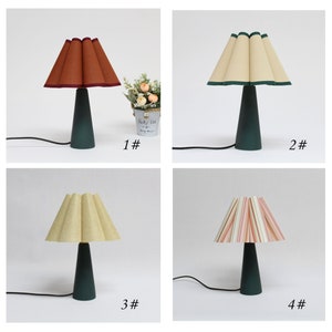 Duzy handmade high quality fabric pleated cute little table lamp for home decor, 110-240V/50-60Hz, Using Worldwide