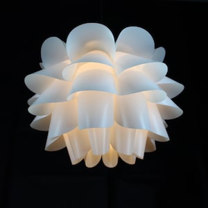 Simple White Acrylic Flower Pendant Lamp Modern Living Room - Etsy
