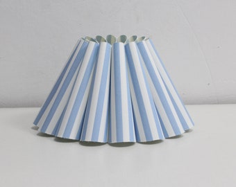 Duzy diy handmade light blue stripes fabric lampshade for home furnishing -100#,110-240V / 50-60Hz