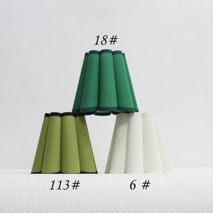 Duzy handmade scalloped shade mini multiple colour fabric and acrylic pleated lamp shade for home decor,Color can be customized