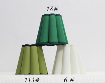 Duzy handmade scalloped shade mini multiple colour fabric and acrylic pleated lamp shade for home decor,Color can be customized