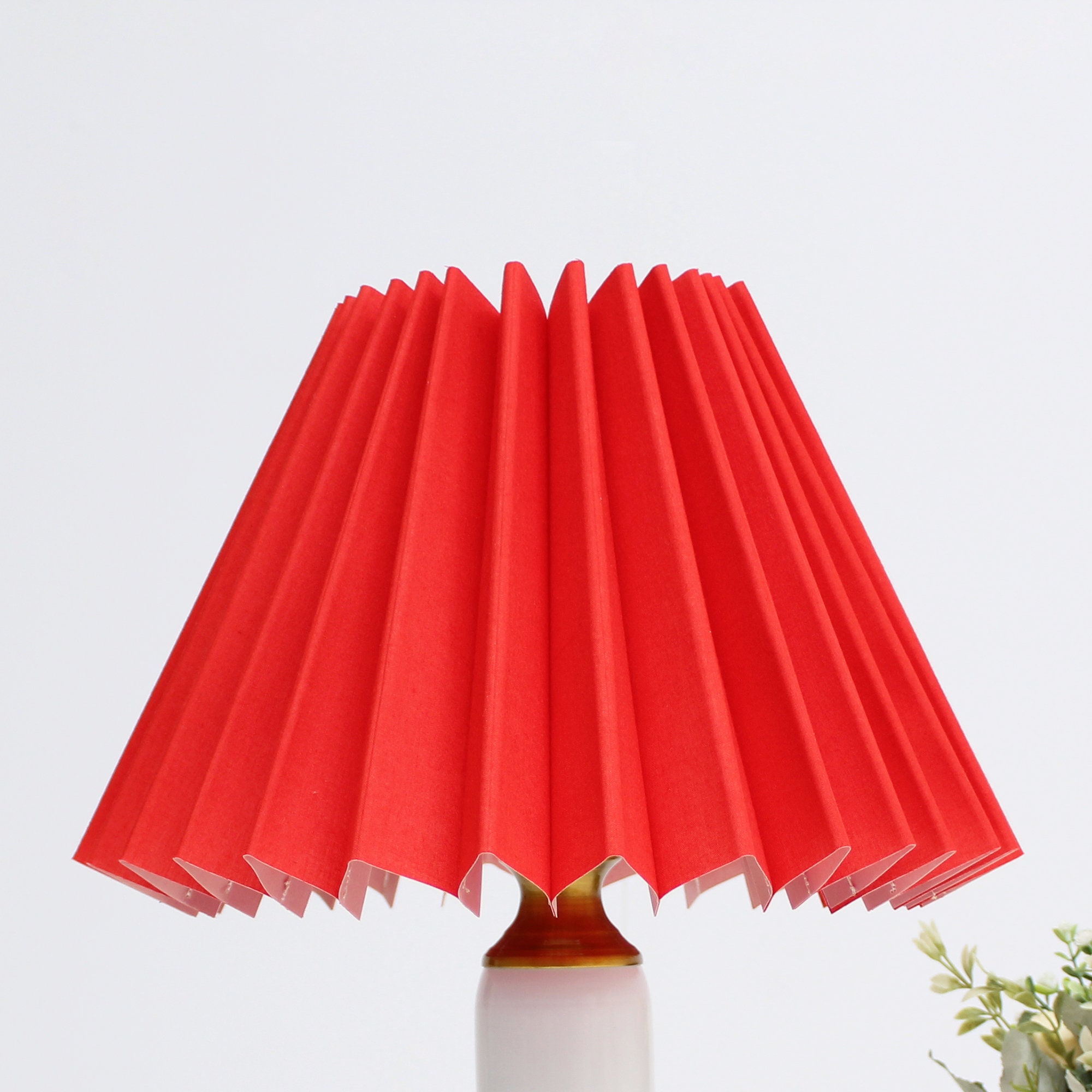 Red bedside cheap lamp shades