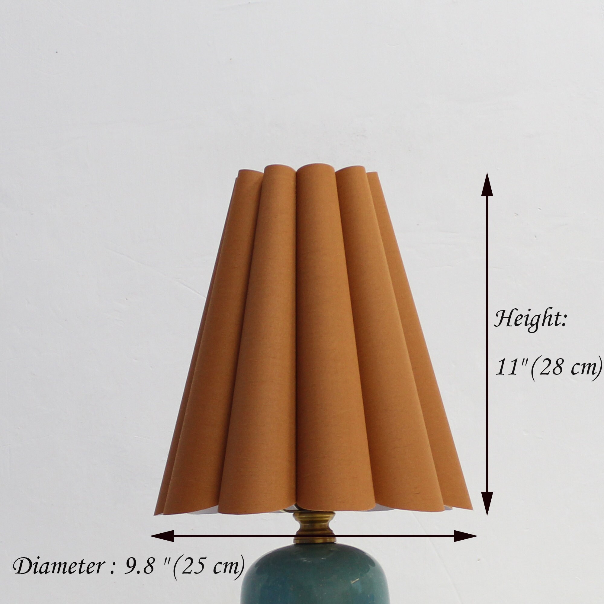 Softback Brown Lampshade With Washer Fitter – 18" Bottom Diameter, Crinkle Oil Paper, Stylish Replacement Shade For Table & Floor Lamps