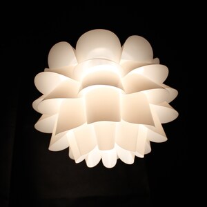 Simple White Acrylic Flower Pendant Lamp Modern Living Room - Etsy