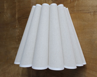 Handmade Burlap Scallop Wall Lamp with Beige Trim-5#
