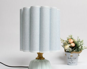 Duzy handmade aliceblue fabric decoration ceramic table lamp for for home decor-80# , 110-240V/50-60Hz, Using Worldwide