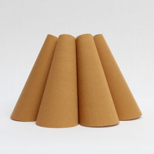 Handmade Ocher Fabric Pleated Lampshade: Custom Sizes-62#