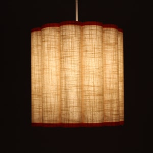 Duzy handmade khaki fabric with orange trim and acrylic pleated pendant lighting ,custom made110-240V/50-60Hz image 9