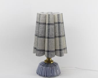 Handgemachte blau karierte Stoff-Lampe für Tagesgeschenk-104 #