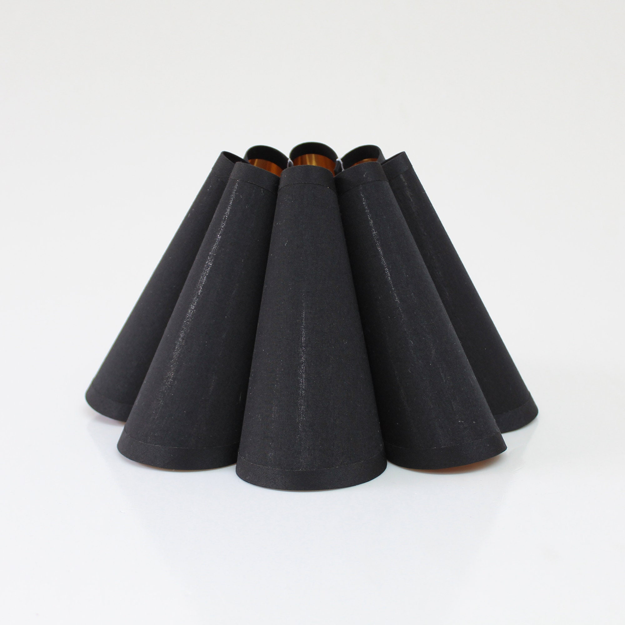 Handmade Black Fabric Lampshade: Skirt Shape Acrylic Shade - Etsy