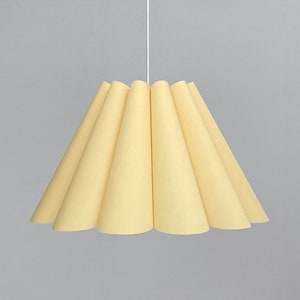 Khaki Pink Pleated Pendant Light: Fabric & Acrylic Lampshade