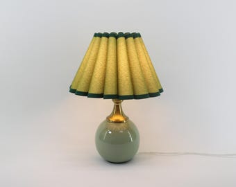 Handgemachte muschel Moss Chartreuse stoff natur inspiriert lampe-148#