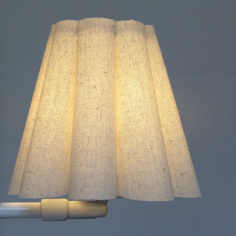 Handmade Scalloped Burlap Lampshade: Mini Pleated Light shade - Thumbnail 5