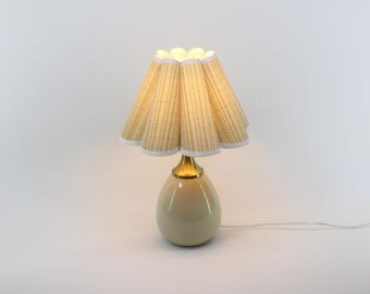 Handgemachte khaki Stoff-Lampe mit Streifen zum Muttertag Geschenk -46#