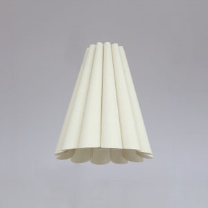 Duzy handmade light burlap fabric and pleated lampshade for home decor-5#, 110-240V / 50-60Hz