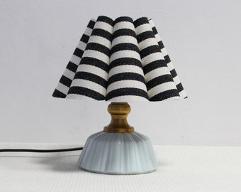 Duzy handmade black stripe fabric decoration creative table lamp, 110-240V/50-60Hz, Using Worldwide