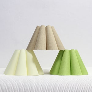 Duzy new handmade scallop shape fabric and acrylic pleated  lamp shade for home decor,Custom sizes and colors accepted