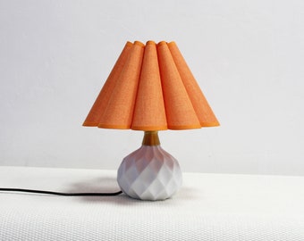 Duzy handmade orange fabric decoration ceramic lamp for for home decor-26 # , 110-240V/50-60Hz, Using Worldwide