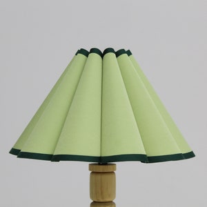 Duzy handmade ins high quality ligt green with green trim and acrylic pleated lampshade, custom made-45#，110-240V/50-60Hz, Using Worldwide
