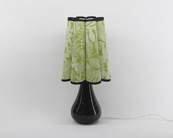 Duzy handgemachte Matcha-farbiger Druckstoff und Keramiksockellampe für Wohngeschenk-150 #