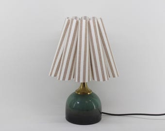 Khaki Streifen Stoff Tischlampe zum Muttertag Geschenk -139 #