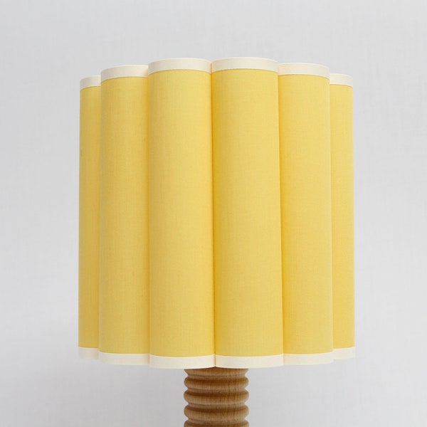 Duzy diy handmade yellow fabric with white trim and acrylic drum shape lamp shade for home furnishing-63#,custom made,110-240V / 50-60Hz