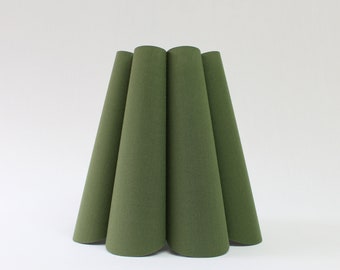 Duzy handmade ins high quality moss green and acrylic pleated lampshade-50#, custom made ,110-240V/50-60Hz