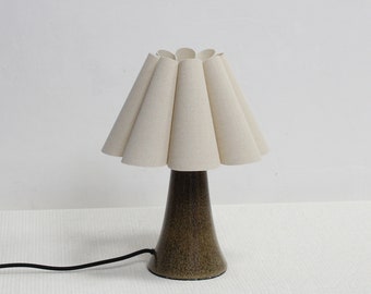 Duzy light burlap fabric and acrylic skirt shape ceramic table lamp for home furnishing- 5#,110-240V / 50-60Hz