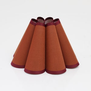 Duzy handmade ins high quality brown sorrel fabric and acrylic pleated lampshade-54#, custom made，110-240V/50-60Hz,