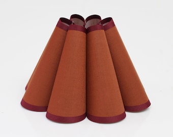 Handmade brown sorrel fabric Pleated Lampshade for home gift -54#