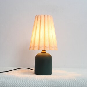 Duzy handmade light oatmeal color fabric decoration creative lamp for home decor-5, 110-240V/50-60Hz, Using Worldwide image 9