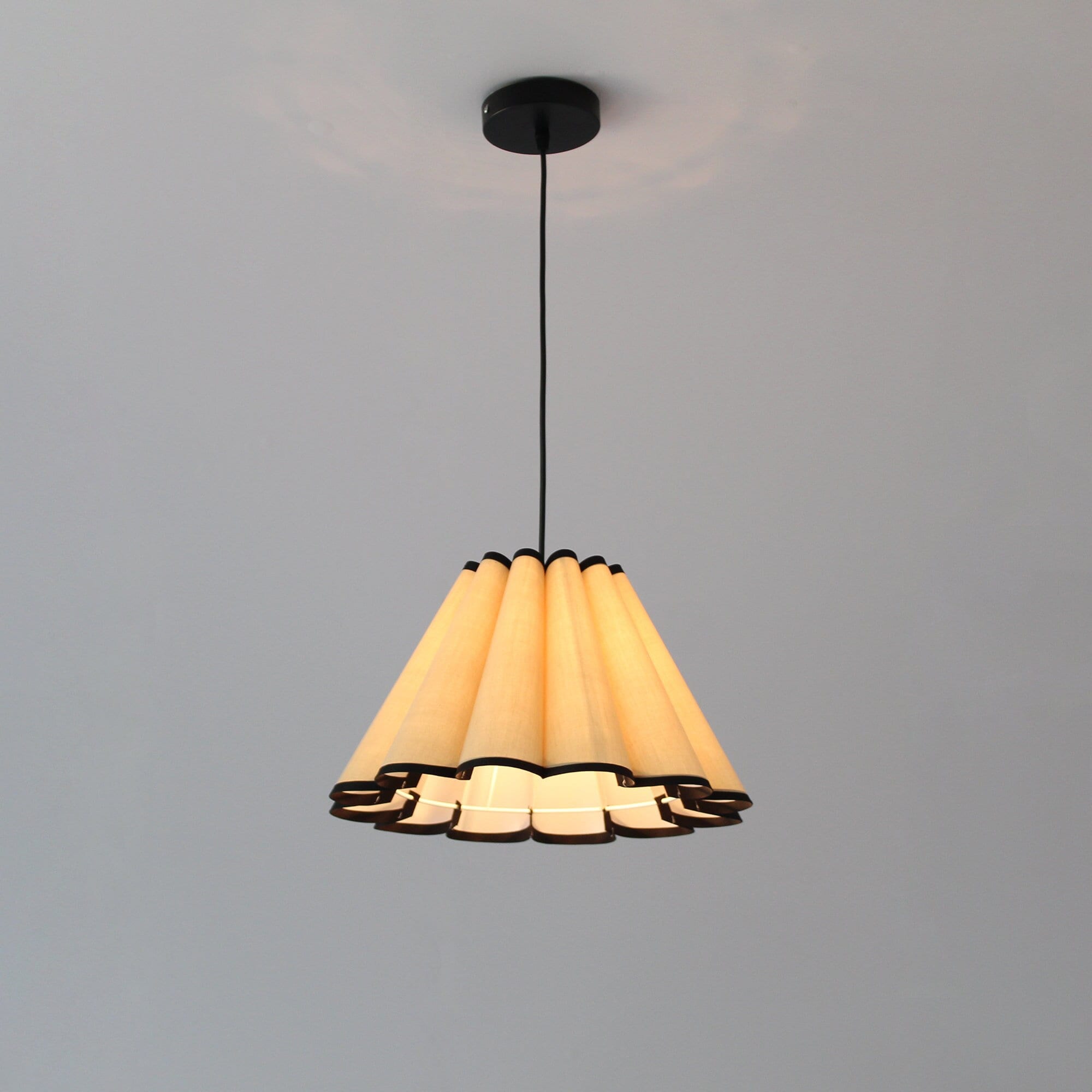 Duzy handmade ins high quality khaki with black trim fabric and acrylic pendant lighting for home furnishing ,110-240V/50-60Hz