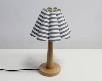 Duzy new handmade gray stripes fabric and acrylic table lamp for home furnishing -99#,110-240V/50-60Hz