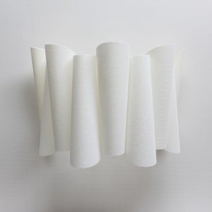 Handmade White Fabric Wall Lamp: Modern Home Decor