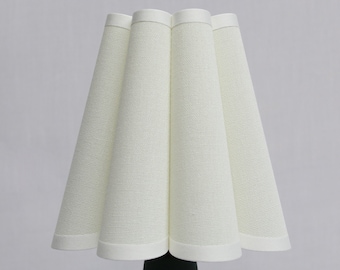 Duzy handmade scalloped shade mini beige fabric and acrylic pleated lamp shade-6# for home decor,Color can be customized